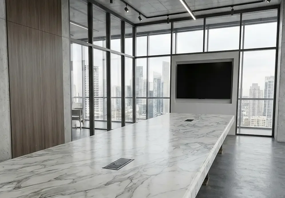 Мраморный стол в переговорную (4 м)